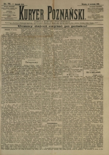 Kurier Poznański 1891.04.14 R.20 nr84