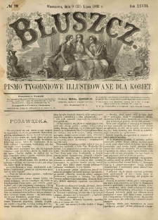 Bluszcz. Pismo tygodniowe illustrowane dla kobiet. 1892.07.09 (21) R.28 nr29