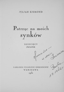 Patrząc na moich synk&oacute;w
