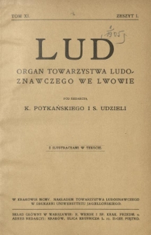 Lud. Organ Towarzystwa Ludoznawczego we Lwowie. 1905 R.11