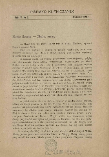 Pisemko Kuźniczanek. 1924 R.4 nr2