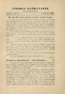 Pisemko Kuźniczanek. 1925 R.5 nr6