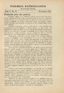 Pisemko Kuźniczanek. 1925 R.5 nr9