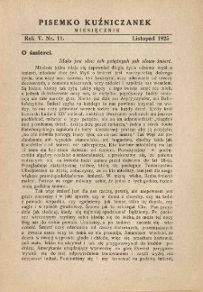 Pisemko Kuźniczanek. 1925 R.5 nr11