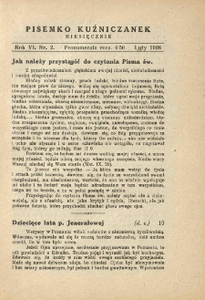 Pisemko Kuźniczanek. 1926 R.6 nr2