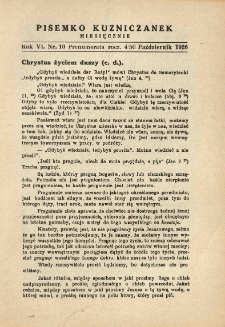 Pisemko Kuźniczanek. 1926 R.6 nr10