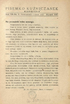 Pisemko Kuźniczanek. 1927 R.7 nr1