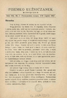 Pisemko Kuźniczanek. 1927 R.7 nr7