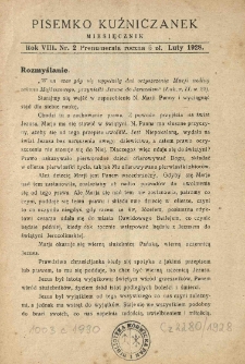 Pisemko Kuźniczanek. 1928 R.8 nr2