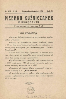 Pisemko Kuźniczanek. 1930 R.10 nr7-8