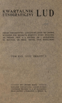 Lud. Kwartalnik etnograficzny. 1911 R.17