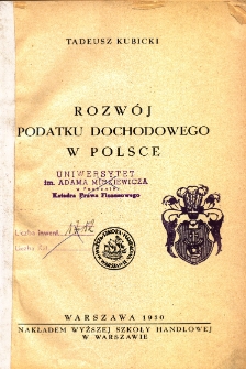 Rozwój podatku dochodowego w Polsce