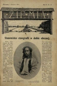 Ziemia. Tygodnik Krajoznawczy Ilustrowany.1911 R.2 nr13