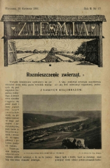 Ziemia. Tygodnik Krajoznawczy Ilustrowany.1911 R.2 nr17