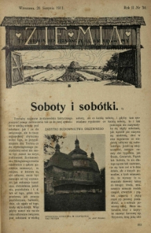 Ziemia. Tygodnik Krajoznawczy Ilustrowany.1911 R.2 nr34