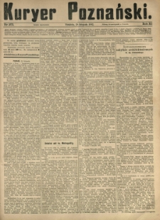 Kurier Poznański 1882.11.26 R.11 nr271