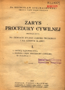 Zarys procedury cywilnej obowiązującej na ziemiach byłego zaboru pruskiego i na Górnym Śląsku.