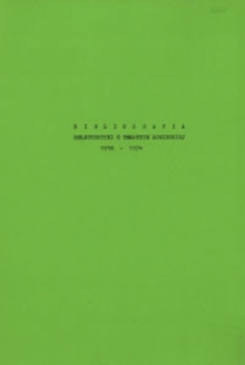 Bibliografia beletrystyki o tematyce łowieckiej 1918-1974