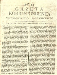 Gazeta Korrespondenta Warszawskiego i Zagranicznego. 1810 nr11