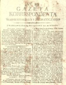 Gazeta Korrespondenta Warszawskiego i Zagranicznego. 1810 nr19