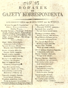 Gazeta Korrespondenta Warszawskiego i Zagranicznego. 1810 nr23