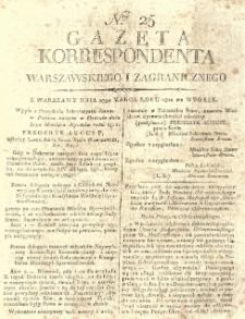 Gazeta Korrespondenta Warszawskiego i Zagranicznego. 1810 nr25