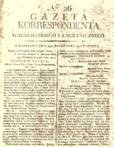 Gazeta Korrespondenta Warszawskiego i Zagranicznego. 1810 nr26