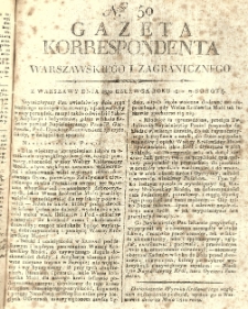 Gazeta Korrespondenta Warszawskiego i Zagranicznego. 1810 nr50