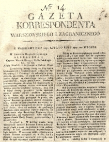 Gazeta Korrespondenta Warszawskiego i Zagranicznego. 1819 nr14