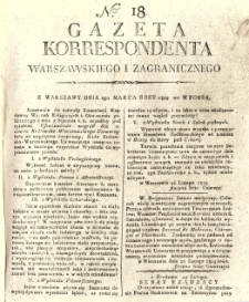 Gazeta Korrespondenta Warszawskiego i Zagranicznego. 1819 nr18