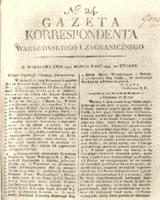 Gazeta Korrespondenta Warszawskiego i Zagranicznego. 1819 nr24