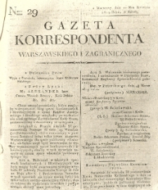 Gazeta Korrespondenta Warszawskiego i Zagranicznego. 1819 nr29