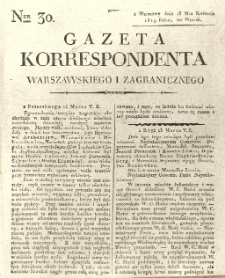 Gazeta Korrespondenta Warszawskiego i Zagranicznego. 1819 nr30