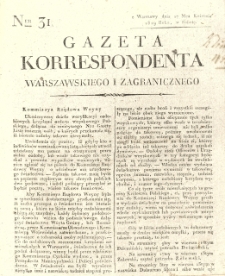 Gazeta Korrespondenta Warszawskiego i Zagranicznego. 1819 nr31