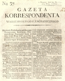Gazeta Korrespondenta Warszawskiego i Zagranicznego. 1819 nr37