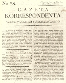 Gazeta Korrespondenta Warszawskiego i Zagranicznego. 1819 nr38