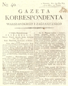 Gazeta Korrespondenta Warszawskiego i Zagranicznego. 1819 nr40