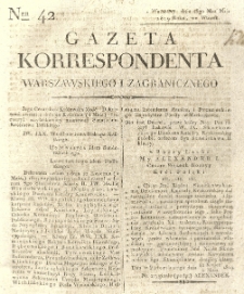 Gazeta Korrespondenta Warszawskiego i Zagranicznego. 1819 nr42