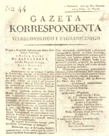 Gazeta Korrespondenta Warszawskiego i Zagranicznego. 1819 nr44