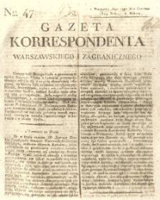 Gazeta Korrespondenta Warszawskiego i Zagranicznego. 1819 nr47