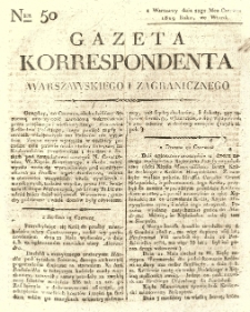 Gazeta Korrespondenta Warszawskiego i Zagranicznego. 1819 nr50