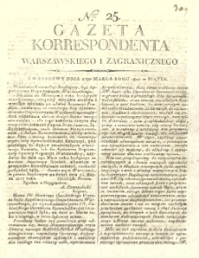 Gazeta Korrespondenta Warszawskiego i Zagranicznego. 1807 nr25