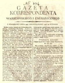Gazeta Korrespondenta Warszawskiego i Zagranicznego. 1807 nr104