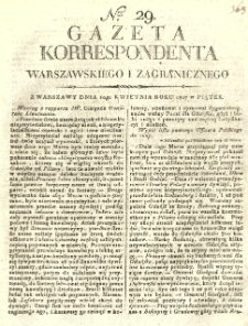 Gazeta Korrespondenta Warszawskiego i Zagranicznego. 1807 nr29