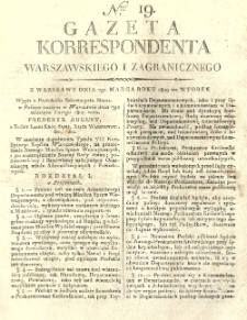 Gazeta Korrespondenta Warszawskiego i Zagranicznego. 1809 nr19