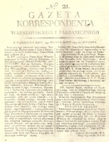 Gazeta Korrespondenta Warszawskiego i Zagranicznego. 1809 nr21