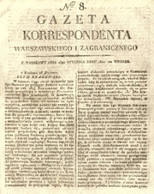 Gazeta Korrespondenta Warszawskiego i Zagranicznego. 1820 nr8