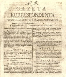 Gazeta Korrespondenta Warszawskiego i Zagranicznego. 1820 nr16