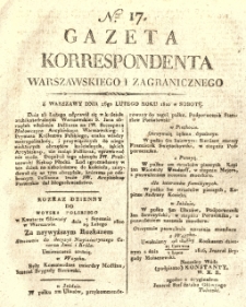 Gazeta Korrespondenta Warszawskiego i Zagranicznego. 1820 nr17