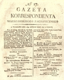 Gazeta Korrespondenta Warszawskiego i Zagranicznego. 1820 nr17